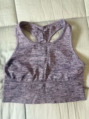 Seamless Racerback Sports Bra - Heather Gray Small